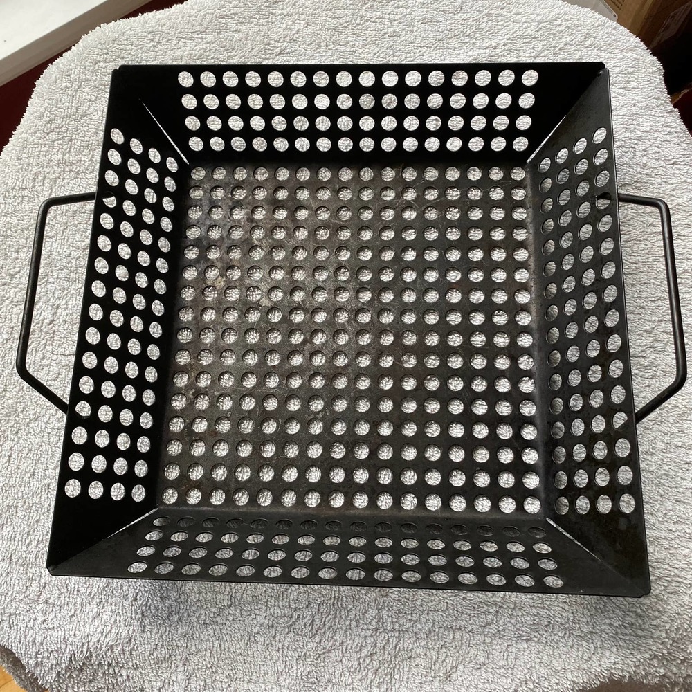 Retro Black Hole Grill Square Tray, Black Catchall Tray,  90s Key Tray